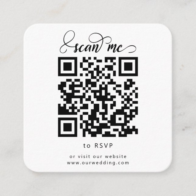 Cartes RSVP de mariage QR Code RSVP RSVP (Devant)