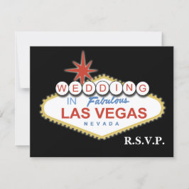Cartes rsvp de mariage Vegas