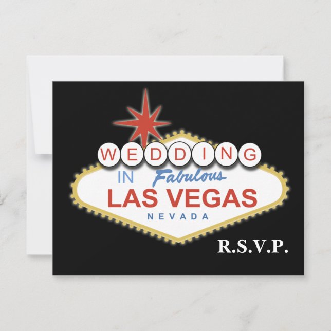 Cartes rsvp de mariage Vegas (Devant)