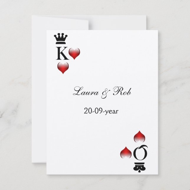 Cartes rsvp de mariage Vegas (Devant)