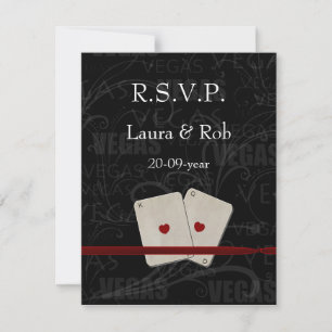 Cartes rsvp de mariage Vegas