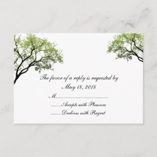 Cartes RSVP des arbres de printemps