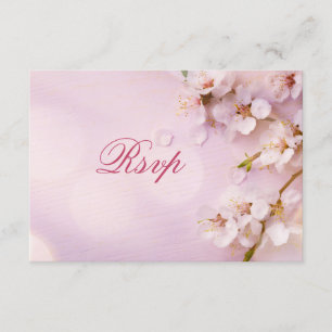 Cartes RSVP Élégantes Cherry Blossom Pour Mariage