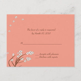 Cartes RSVP Faire-part de mariage corail