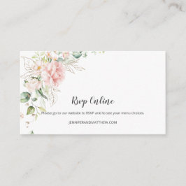 Cartes RSVP Fleurie en Roses Roses et Feuillage Do
