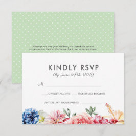 Cartes RSVP florale brillantes