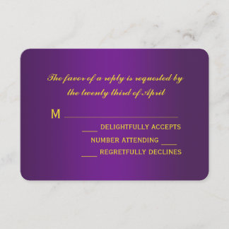 Cartes RSVP Mardi Gras Wedding