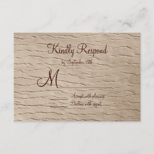 Cartes RSVP Mariage campagnard Rustique
