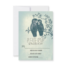 cartes RSVP mariage doux et mignon