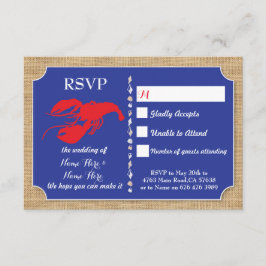 Cartes RSVP Mariage Ébullition d'écrevisses Huître