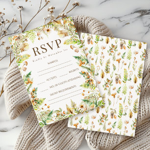 Cartes RSVP Mariages de automne pour les Feuilles