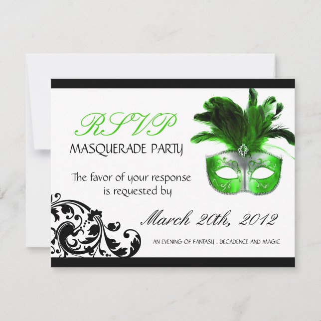 Cartes RSVP masquées (Devant)