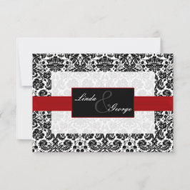 cartes rsvp noir et blanc standard 3,5 x 5