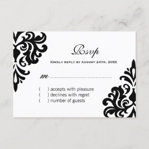 Cartes RSVP noires et blanches