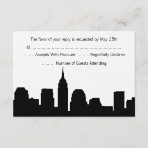 Cartes RSVP NYC Skyline Wedding