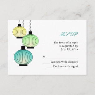 Cartes RSVP pour lanternes suspendues