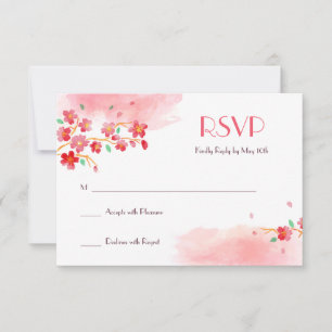 Cartes RSVP pour les branches Cherry Blossoms