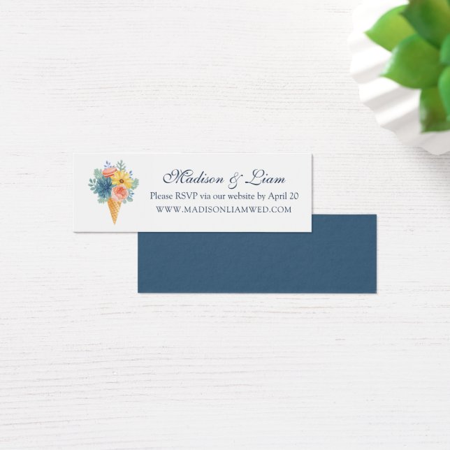 Cartes RSVP pour mariage à Macaron Succulent Flora (Bureau)