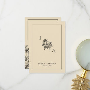 Cartes RSVP pour mariage classique et élégant