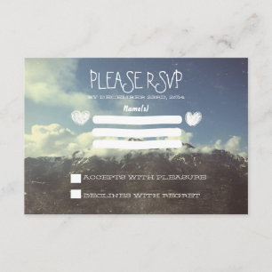 cartes RSVP pour mariage en montagne