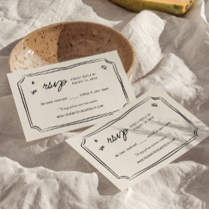 Cartes RSVP Quirky Mariage Tirical Main