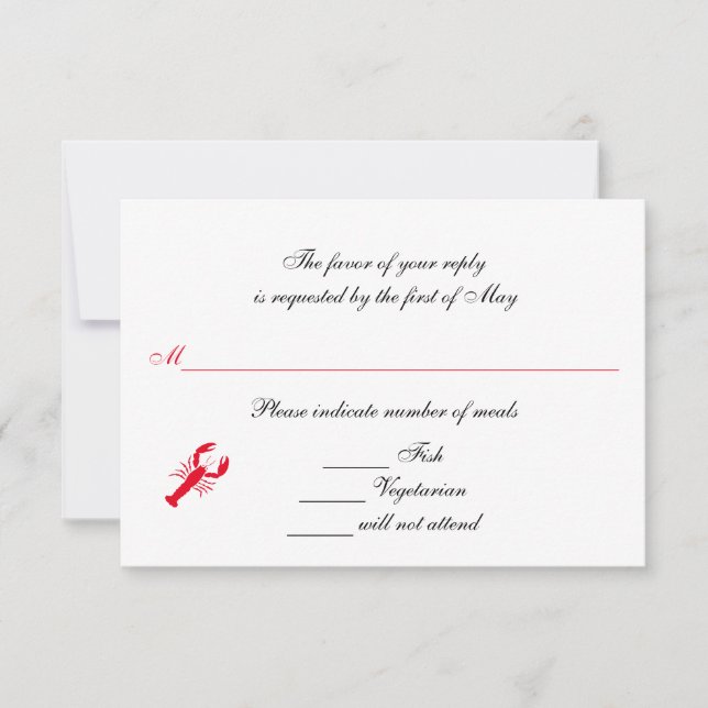 Cartes RSVP/Réponses "Deep Sea" (Devant)