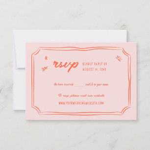 Cartes RSVP RSVP colorées Mariage