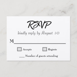 Cartes RSVP Script Mariage Kraft