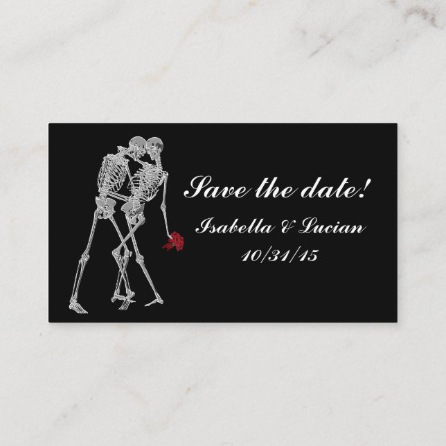 Cartes RSVP Skeleton Bride et Groom (Dos)