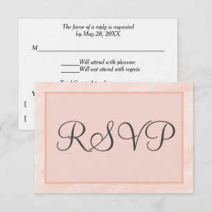 Cartes RSVP Soft Blush géométrique Mariage