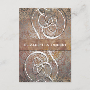 Cartes RSVP vintages Toscane Damask Élégantes