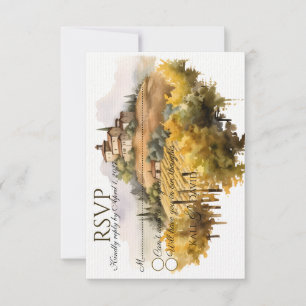 Cartes RSVP Watercolor Vineyard
