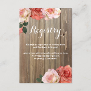 Cartes rustiques d'insertion de Fête de la mariée