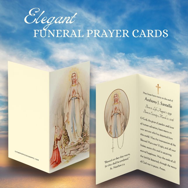 Cartes sacrées du mémorial funéraire catholique (Créateur téléchargé)