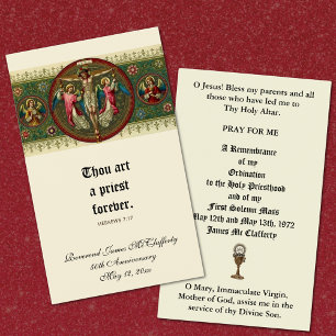 CARTES SAINTES ANNIVERSAIRE ORDINATION PRÊTRE CATH