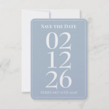 Cartes 'Save the Date' élégantes bleues pour maria