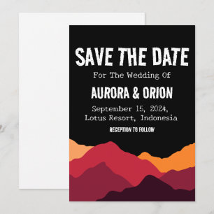 Cartes "save the date" pour mariage en camping