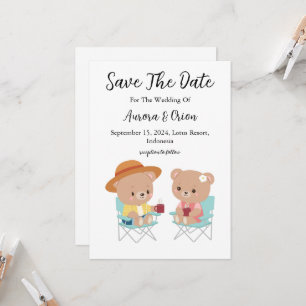 Cartes "save the date" pour mariage en camping
