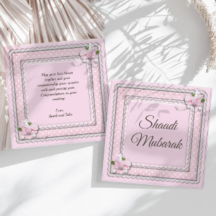 Cartes Shaadi Mubarak aux Roses Roses Roses Romant
