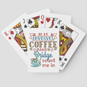Cartes S'il s'agit de café et de pont carte mignonne jeu