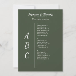 Cartes simples de Mariage Alphabétique