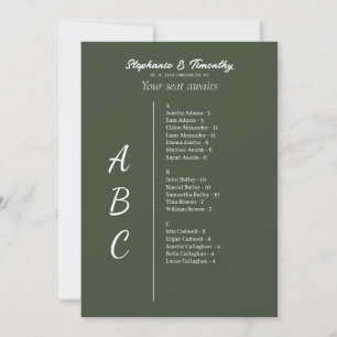 Cartes simples de Mariage Alphabétique