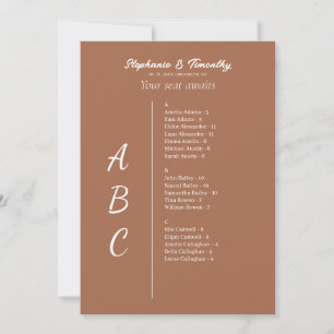 Cartes simples de Mariage Alphabétique