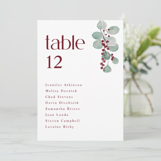 Cartes simples de mariage hivernal en Bourgogne (Debout devant)