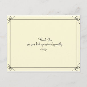 Cartes simples de Merci d'Élégance-Sympathie