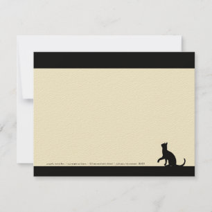 Cartes simples de notes en silhouette pour chats n