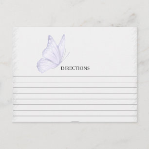 Cartes simples de recettes de papillon pourpre