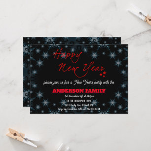 Cartes simples Red Happy New Year