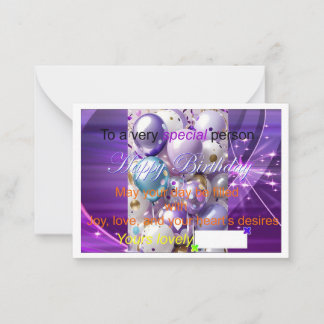 Cartes spéciales d'anniversaire