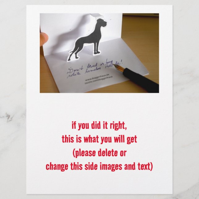 Cartes spéciales Great Dane en pop-up (Dos)